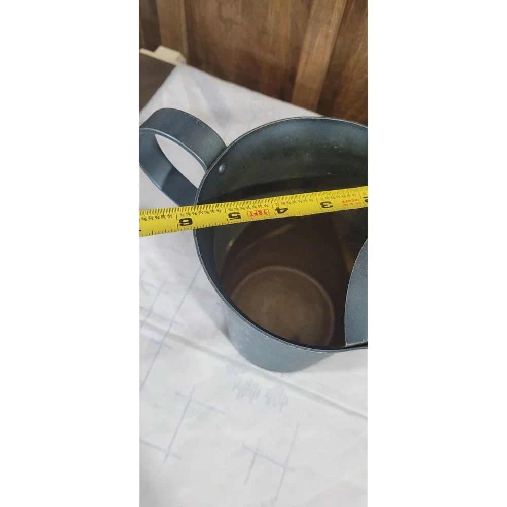 MCM VINTAGE AQUA/BLUE ALUMINUM PITCHER Made in Italy 8
